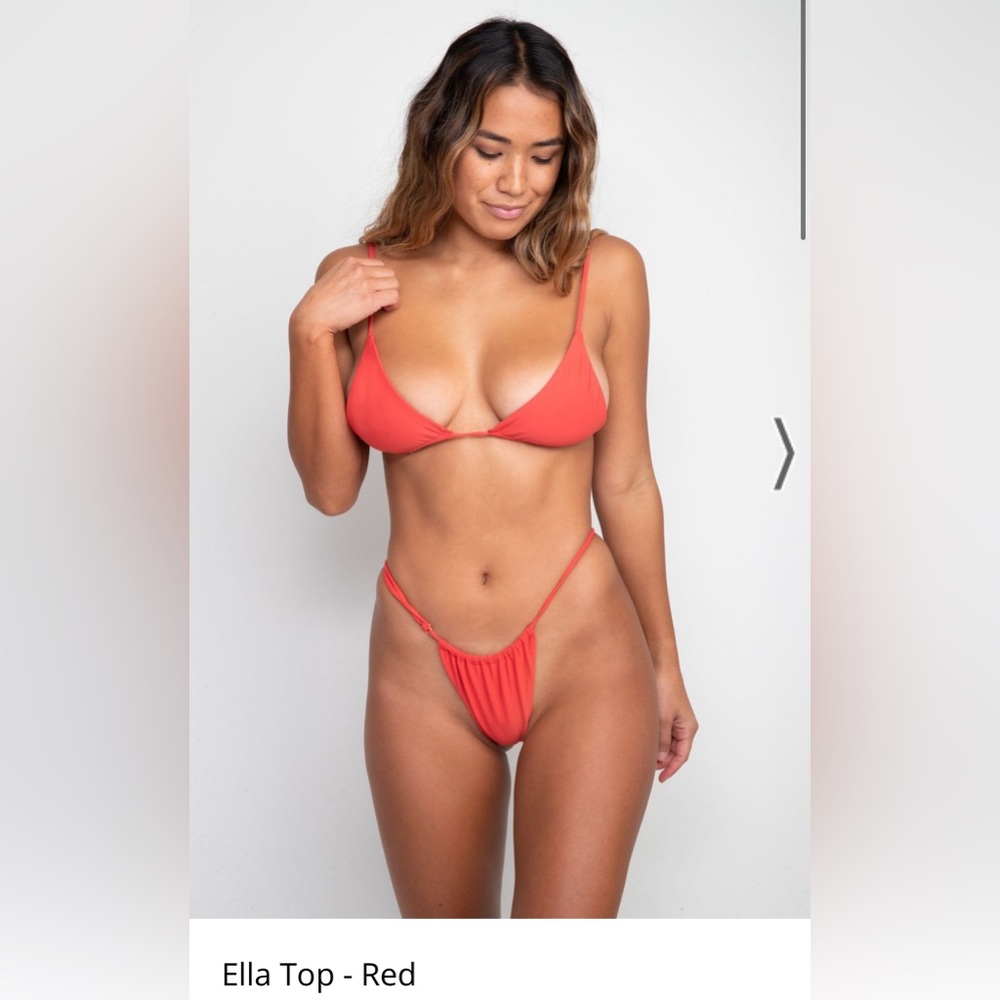 Skatie Swim Ella Top Red XL
